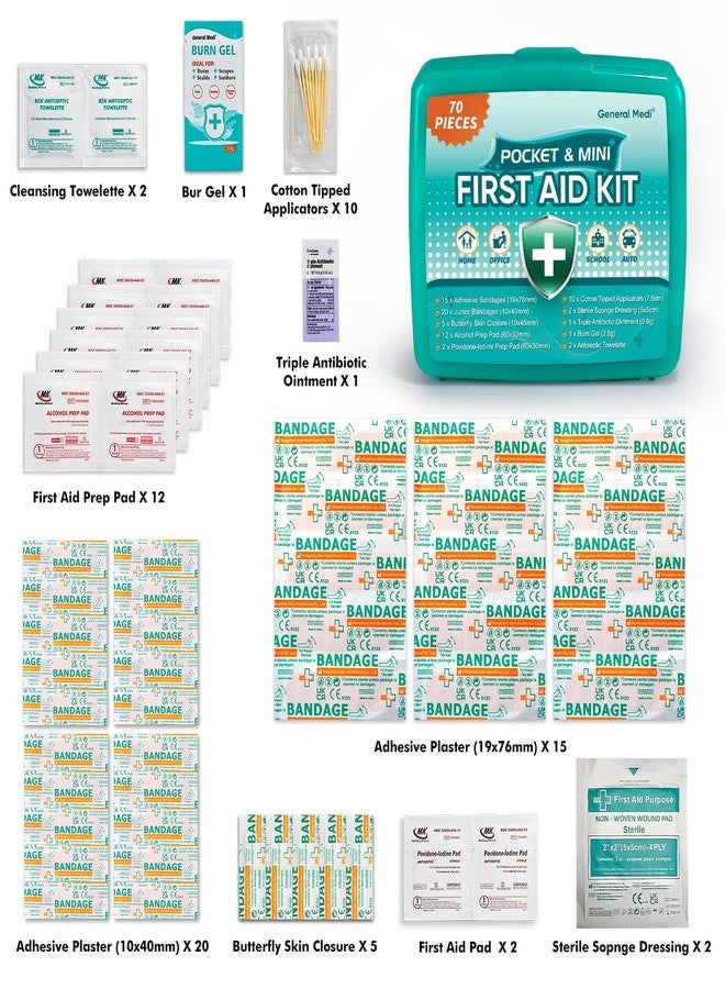 General Medi 420 Piece First Aid Kit, 6 Individual Boxes of 70 Items Each - Contains Premium Medical Supplies for Travel, Home, Office, Vehicle, Camping, Workplace & Outdoor (420 pcs, 6 Pack) - Image 2